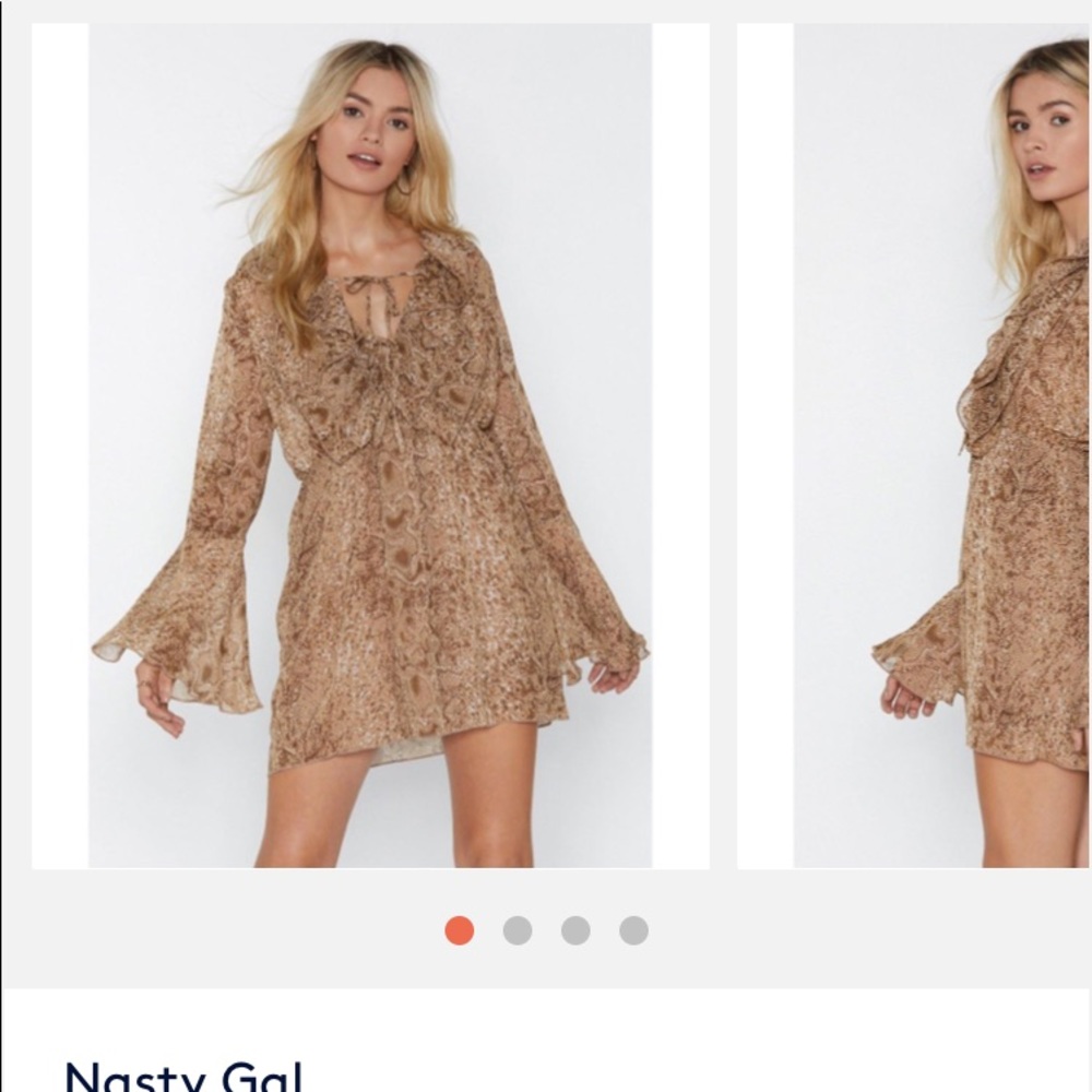 Nasty Gal Snake Bite Ruffle Dress
